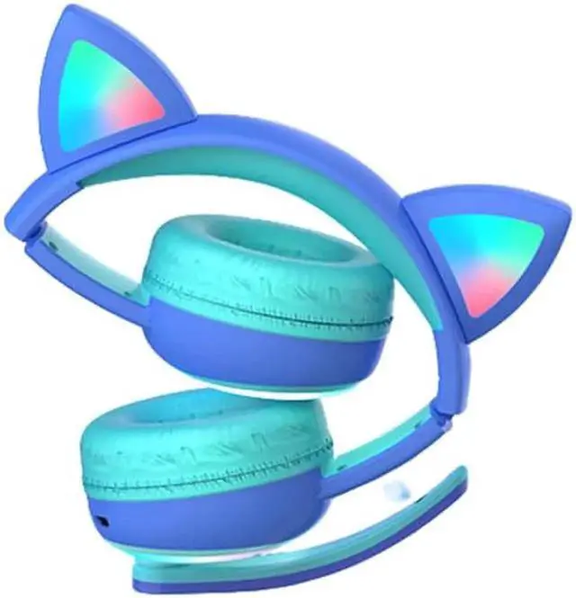 Alt view image 5 of 7 - Gemdeck Kids Headphones for School, Volume Control Foldable and Adjustable On-Ear Headphones Blue