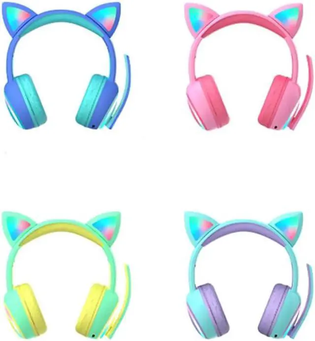 Alt view image 3 of 7 - Gemdeck Kids Headphones for School, Volume Control Foldable and Adjustable On-Ear Headphones Blue