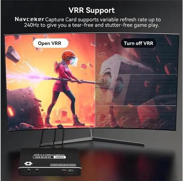 Alt view image 3 of 7 - 4K60FPS USB3.2 Capture Card Video Capture Card,HDMI Capture Card Switch with Microphone USB-C Game Capture Card for Live Streaming Video Recording Screen Capture Device Work with PS4/PC