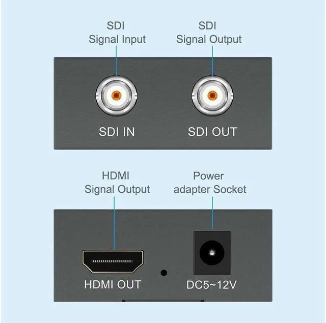 Alt view image 6 of 7 - SDI to HDMI Converter, SDI to HDMI Audio De-embedder Support 3G-SDI, HD-SDI, SD-SDI SDI Loopout