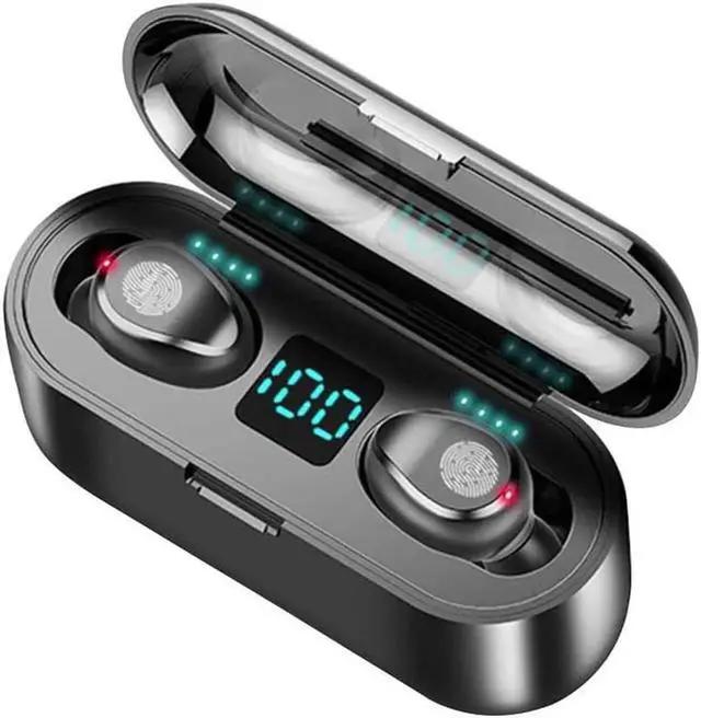 Main image of Gemdeck Bluetooth Wireless Headphones In-Ear Earphones Earbuds With Led Display Black
