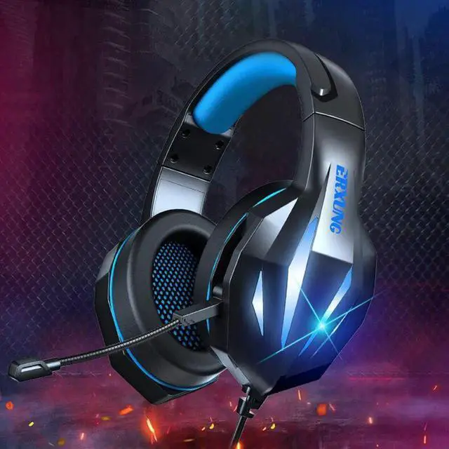 Alt view image 6 of 7 - Aomoproing  Gemdeck PC Gaming Headset Over-Ear Gaming Headphones with Mic LED Light Noise Cancelling Red