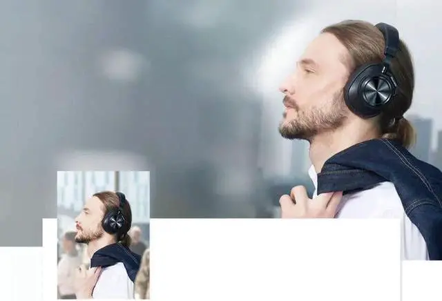 Alt view image 6 of 6 - Gemdeck Wireless Bluetooth Headphones HD Stereo Headphones Built-in Microphone