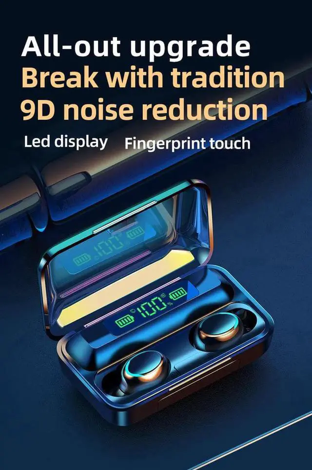 Alt view image 5 of 7 - Gemdeck Bluetooth Headphones Wireless Earbuds Touch Control with LED Charging Case