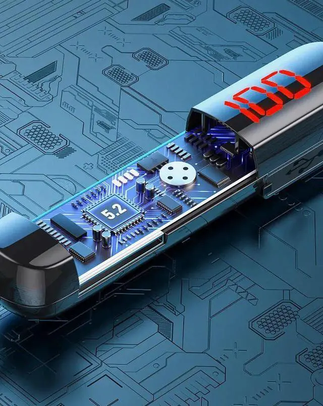 Alt view image 7 of 7 - Gemdeck Wireless Earbuds Bluetooth Earphones Wireless Earphones Purple