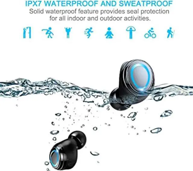 Alt view image 2 of 5 - Gemdeck Wireless Earbuds, Bluetooth 5.1 Earbuds Bluetooth Headphones HD Stereo Noise Cancelling Wireless Earphones in Ear with Mic, USB-C Charging Case, IP6 Waterproof Headset for Sports