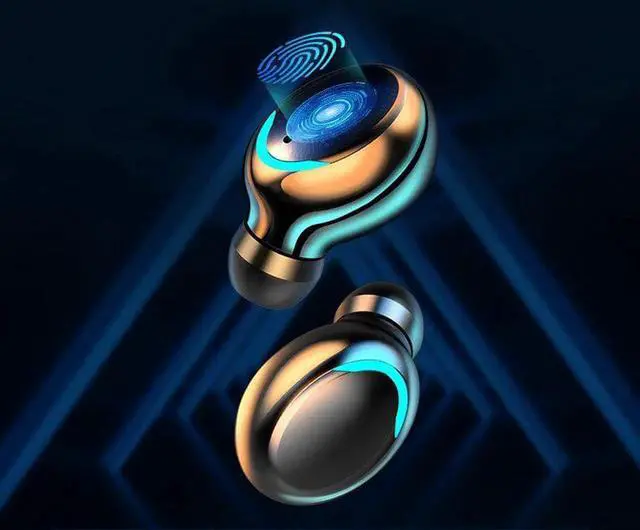 Alt view image 2 of 7 - Gemdeck Bluetooth Headset V5.1 Wireless Headset with Battery Display Charging Case