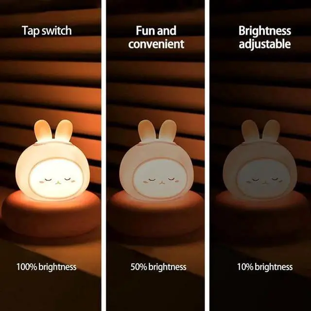 Alt view image 4 of 4 - Gemdeck Children's Night Light Bear Baby Nightlight For Home Kid USB Cartoon Led Lamp
