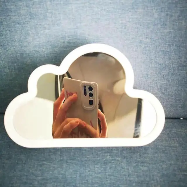 Alt view image 3 of 4 - Gemdeck DIY Tulip Night Light, Cloud Tulip Mirror Night Light, Simulation Flower Bedroom Sleeping Table Lamp Purple