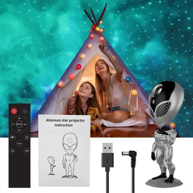 Alt view image 3 of 5 - Gemdeck Alien Galaxy Star Projector Nebula Night Light LED Starry Sky Projector