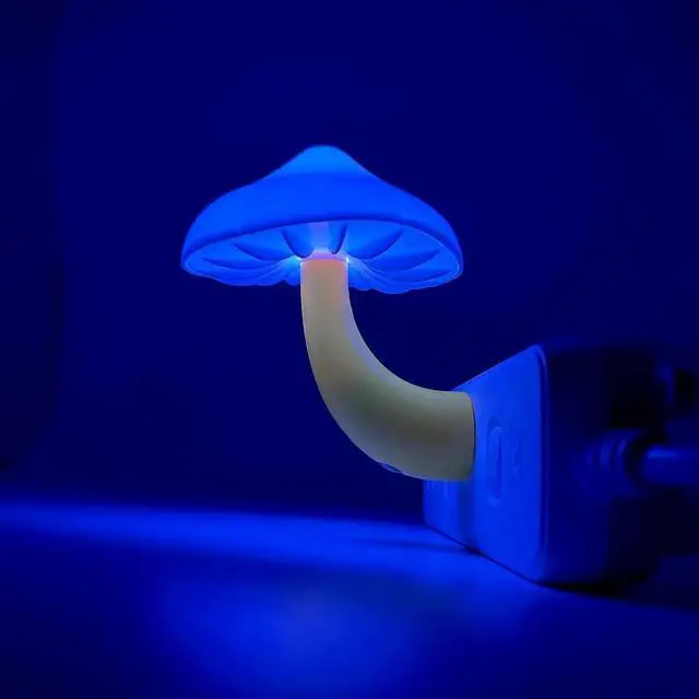 Alt view image 2 of 7 - Gemdeck Mushroom Night Light, Plug-in LED Night Light, Wall Based Mushroom Lamp for Room