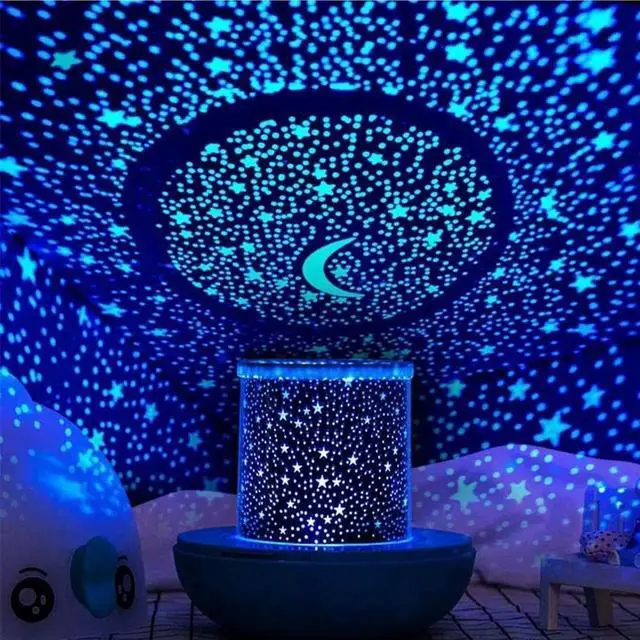 Main image of Gemdeck Remote Control and Timer Design Seabed Starry Sky Rotating LED Star Projector for Bedroom, Night Light for Kids, Night Color Moon Lamp