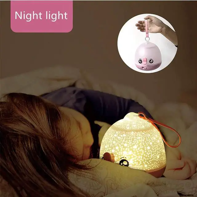Alt view image 6 of 7 - Gemdeck Remote Control and Timer Design Seabed Starry Sky Rotating LED Star Projector for Bedroom, Night Light for Kids, Night Color Moon Lamp