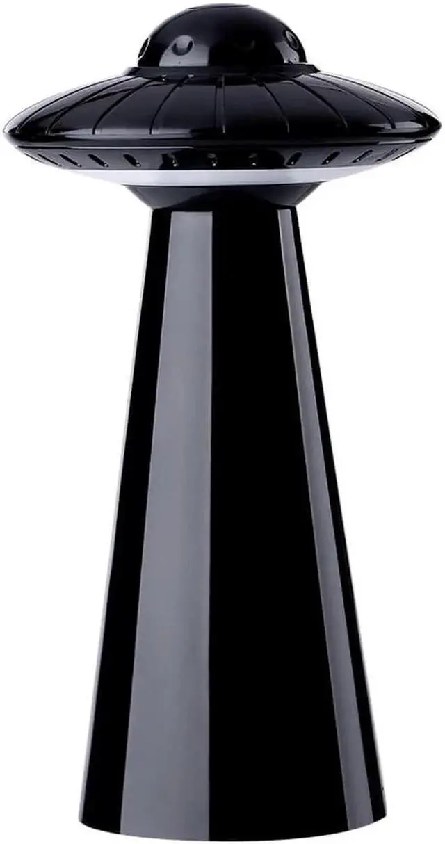 Alt view image 2 of 6 - Gemdeck Flying Saucer LED Table Lamp Eye Protection USB Rechargeable Dimming Atmosphere Light Reading Night Light Bedside Decor Black