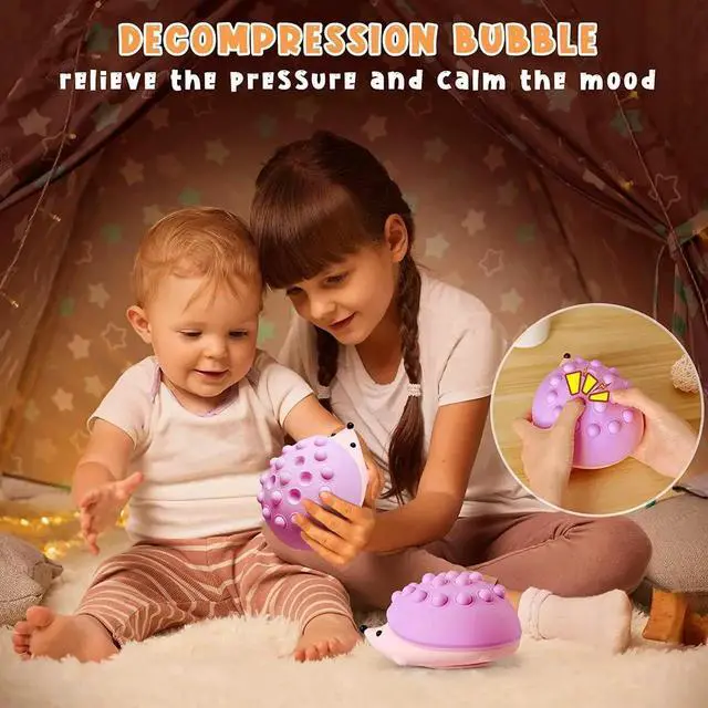 Alt view image 4 of 5 - Gemdeck Silicone Hedgehog Night Light, Night Light for Kids Room ,Silicone Touch Lamp