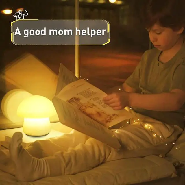 Alt view image 3 of 5 - Mushroom Lamp, Rechargeable Mushroom Night Light, Multi-Color LED Mushroom Nightlight