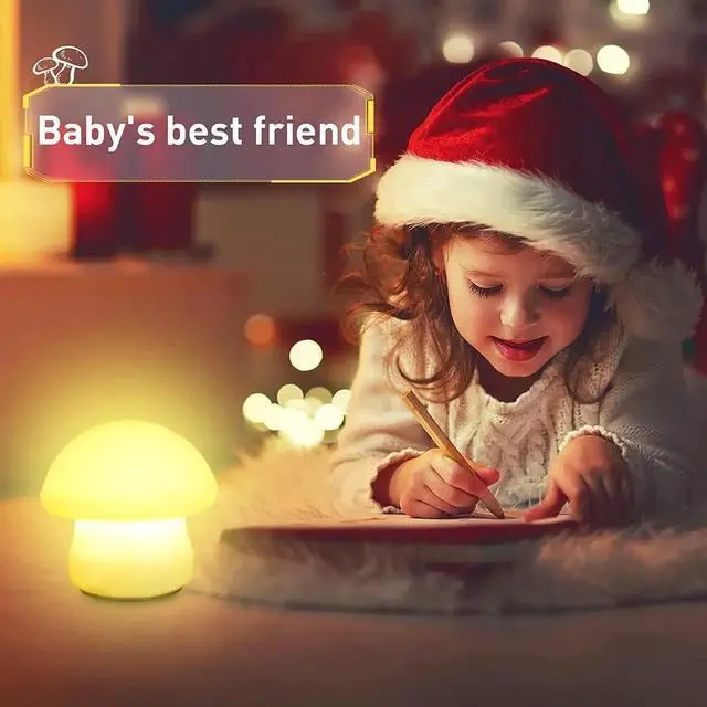 Alt view image 4 of 5 - Mushroom Lamp, Rechargeable Mushroom Night Light, Multi-Color LED Mushroom Nightlight