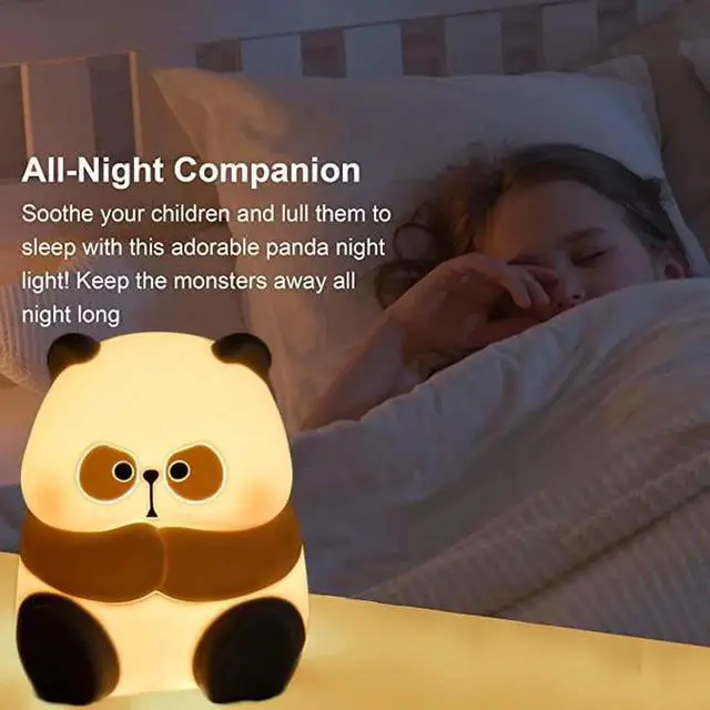 Alt view image 2 of 3 - Gemdeck Panda Night Light for Kids, Panda Gifts, Cute LED Lamps for Bedroom
