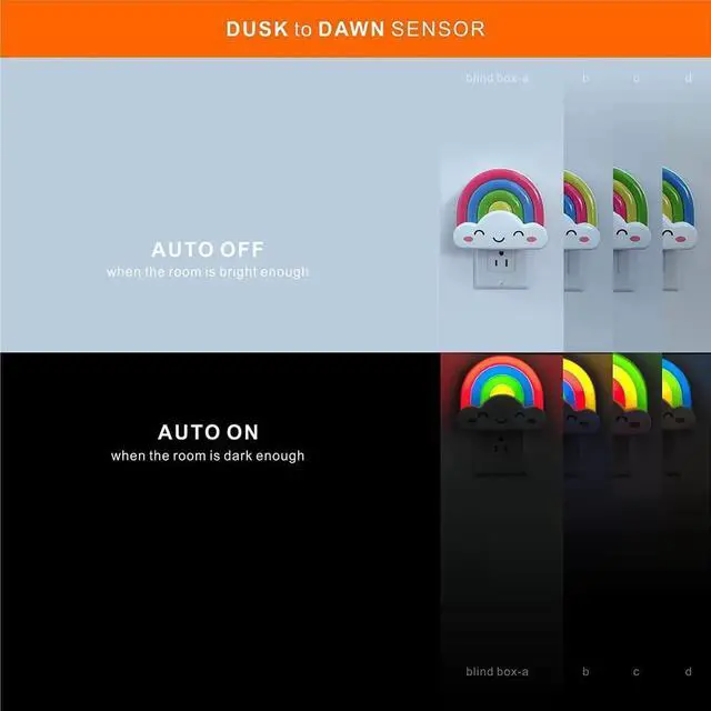 Alt view image 5 of 5 - Gemdeck LED Rainbow Night Light, Plug in Night Light for Kids, Nightlight for Baby Children