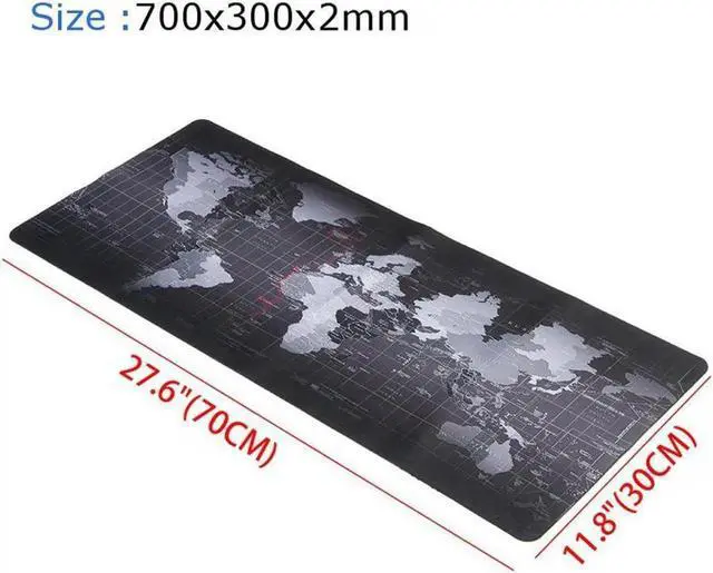 Main image of Large Gaming Mouse Pad / Mat with Smooth Surface and Stitched Edges Non-Slip Rubber Base Extended Game Mouse Mat| World Map (700×300×2mm)