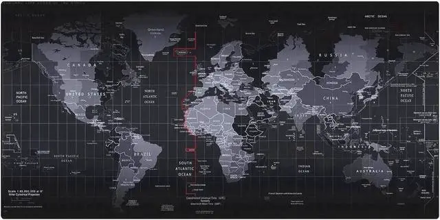 Alt view image 2 of 7 - Large Gaming Mouse Mat Extended & Extra Large Mouse Pad, World Map (27.56 X 11.81X 0.08inch)