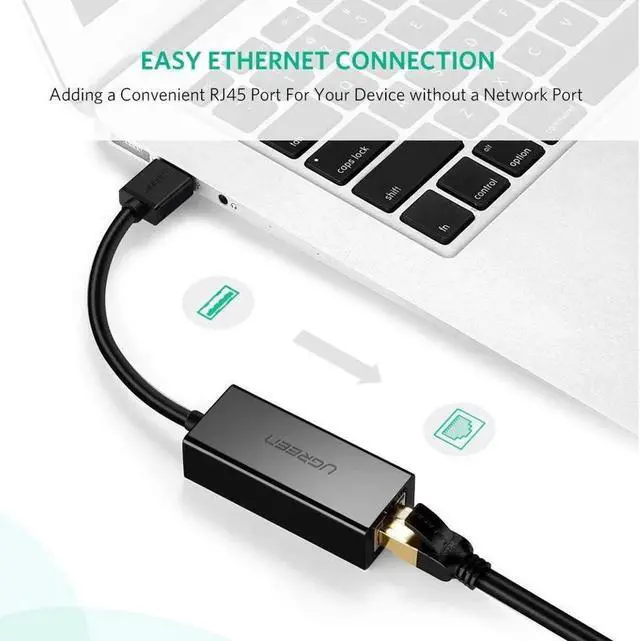 Alt view image 6 of 7 - Network Adapter USB 3.0 to Ethernet RJ45 Lan Gigabit Adapter for 10/100/1000 Mbps Ethernet Supports Nintendo Switch, Black