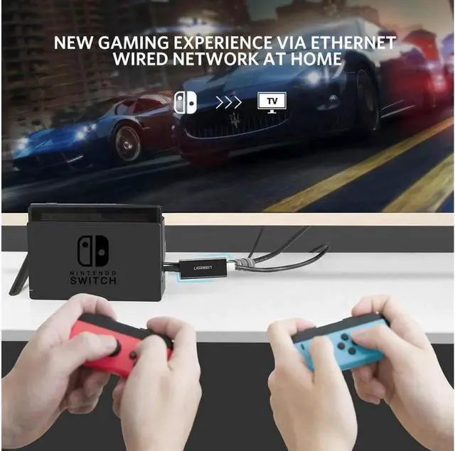 Alt view image 4 of 7 - Network Adapter USB 3.0 to Ethernet RJ45 Lan Gigabit Adapter for 10/100/1000 Mbps Ethernet Supports Nintendo Switch, Black