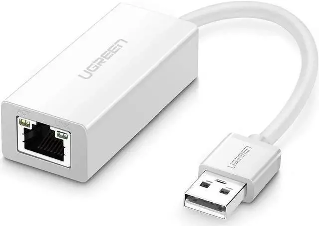 Main image of Ethernet Adapter USB 2.0 to 10/100 Network RJ45 Lan Wired Adapter for Nintendo Switch,Wii,Wii U,Macbook,Chromebook,Windows 10,8.1,Mac OS, Surface Pro, Linux ASIX AX88772 Chipset (White)
