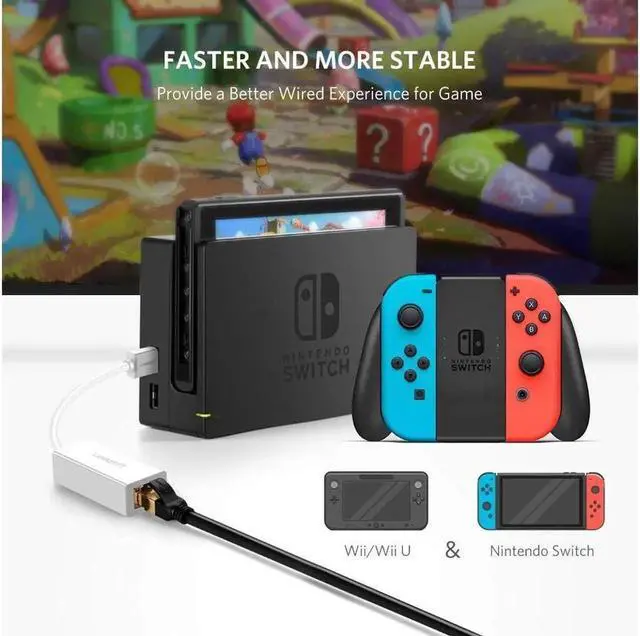 Alt view image 3 of 7 - Ethernet Adapter USB 2.0 to 10/100 Network RJ45 Lan Wired Adapter for Nintendo Switch,Wii,Wii U,Macbook,Chromebook,Windows 10,8.1,Mac OS, Surface Pro, Linux ASIX AX88772 Chipset (White)
