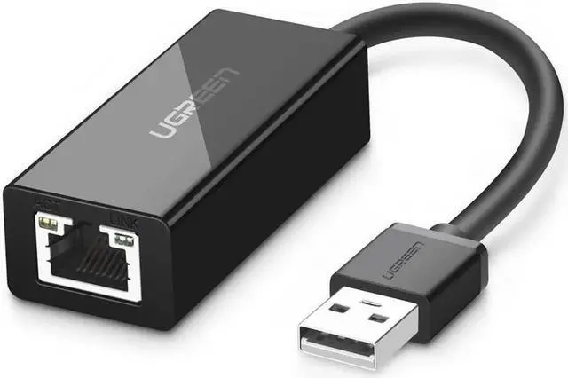 Main image of Ethernet Adapter USB 2.0 to 10/100 Network RJ45 Lan Wired Adapter for Nintendo Switch,Wii,Wii U,Macbook,Chromebook, Windows 10,8.1,Mac OS,Surface Pro,Linux ASIX AX88772 Chipset (Black)