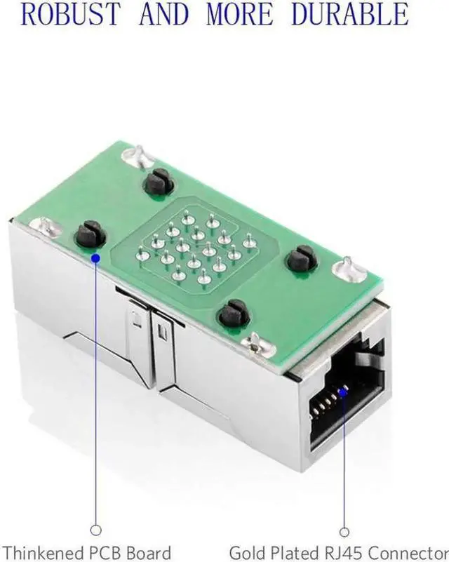 Alt view image 5 of 7 - RJ45 Coupler, Ethernet Adapter,Ethernet Cable Extender Adapter for Cat7 Cat6 Cat5e Cat5, LAN Connector in Line Coupler Female to Female (Black) (10 Pack)