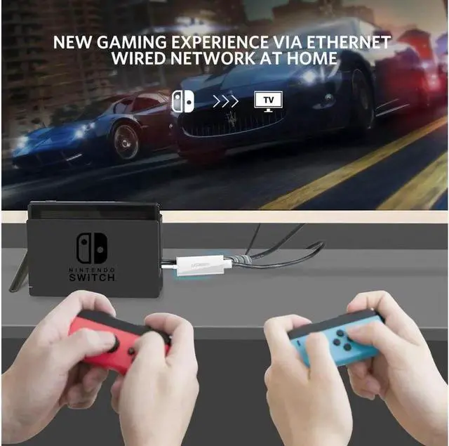 Alt view image 4 of 7 - USB 3.0 to 10/100/1000 Mbps Ethernet Gigabit RJ45 Ethernet LAN Network Adapter Supports Nintendo Switch for windows /VISTA/WIN7/win8/win8.1/Mac /IOS/ANDROID-White