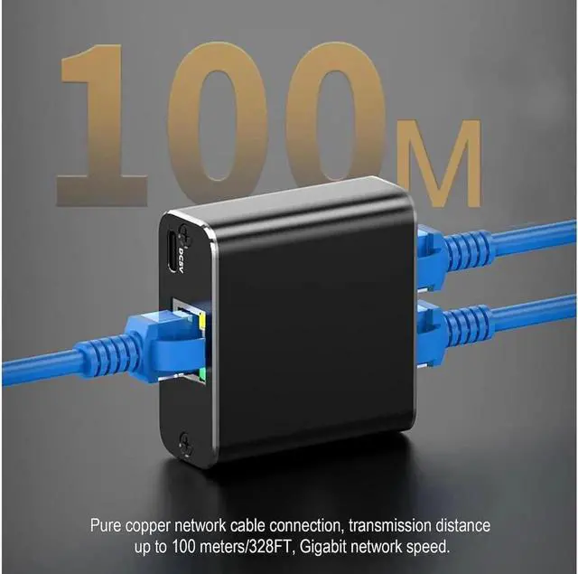Alt view image 6 of 7 - Gigabit Ethernet Cable Splitter 1 to 2, RJ45 Splitter 1 in 2 Out hub, 1000Mbps Shielded Ethernet Splitter, Internet Cable 8P8C Extender Plug LAN Cable for Cat5, Cat5e, Cat6, Cat7,Cat8
