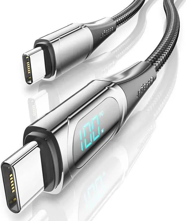 Main image of USB C to USB C Cable (1-Pack, 3.3ft), 100W 5A USB C Cable with LED Display, Type C Charger Cable Fast Charging for MacBook Pro, iPad Pro Air Mini, Samsung Galaxy S23/22/Z Fold/Z Flip, Pixel