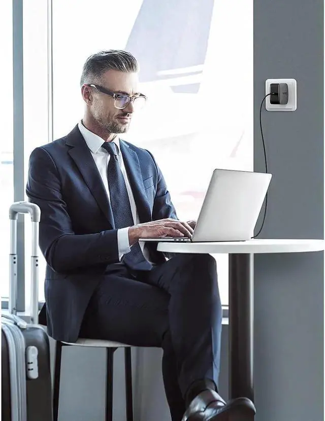 Alt view image 4 of 6 - USB C Charger Block 65W 4-Port GaN PPS PD Charger, Compact Travel Fast Charger, USB Wall Charger for MacBook Pro Air, iPad, iPhone 12, Galaxy, Nintendo Switch and All USB C Charger