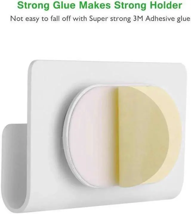 Alt view image 2 of 7 - Wall Mount Phone Holder with Adhesive Strips, Charging Holder for iPhone, iPad and More Other Smartphone and Tablet