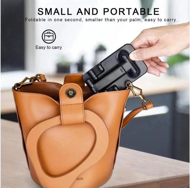 Alt view image 7 of 7 - Upgraded T9 Foldable Cell Phone Stand T7 Portable Aluminum Phone Holder Adjustable Phone Dock Cradle Compatible with iPhone Pro Max Small Tablets and Other Phones,4-12.9Inches Black