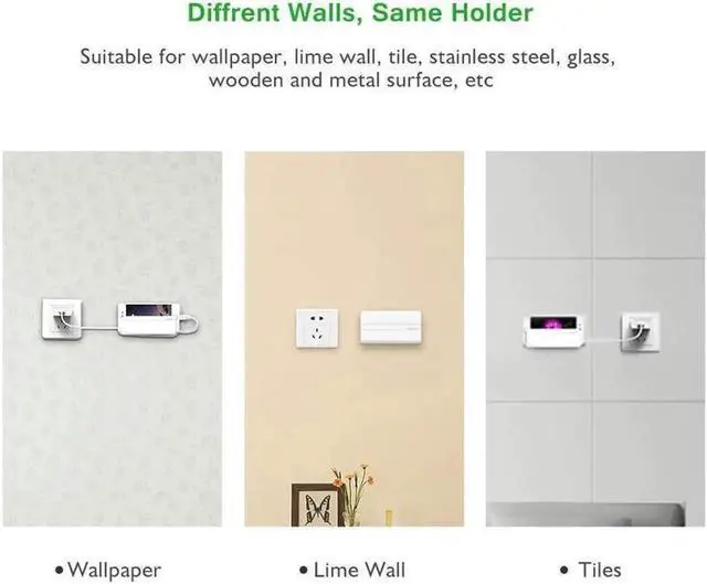 Alt view image 6 of 7 - Wall Mount for iPhone XS, XS Max, XR, iPhone X, iPhone 8, 7, 6S, 6, iPhone 8 Plus, 7 Plus, 6 Plus, 6S Plus with 3M Command Strip Adhesives; Koala Mount Wall Dock by Dockem