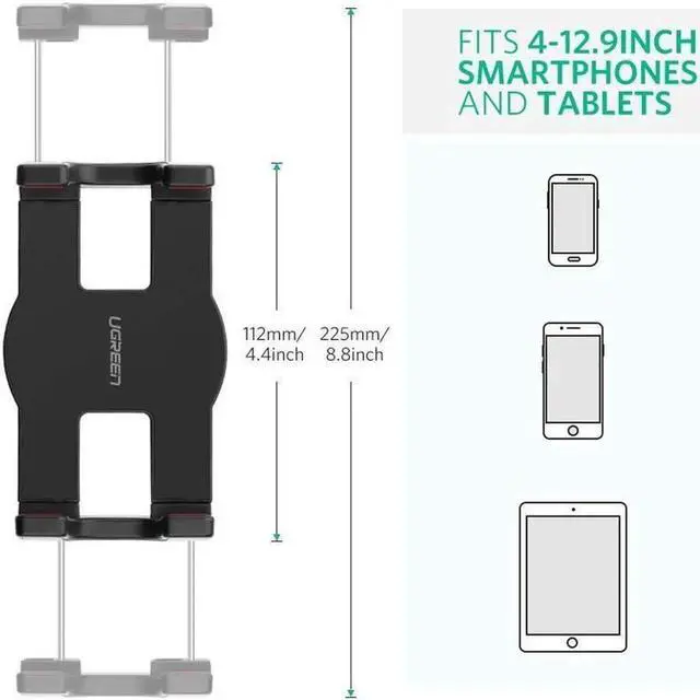 Alt view image 6 of 7 - Tablet Mount Lazy Holder Adjustable Long Arm Clamp Compatible for iPad Air Pro Mini, iPhone X 8 7 6 6S, Samsung Galaxy S9 Plus S8, Nintendo Switch, All 4"-12.9" Cell Phone and Tablet