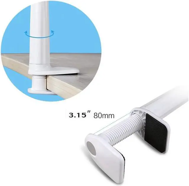 Alt view image 4 of 6 - Gooseneck Cellphone & Tablet 2 in 1 Stand Holder Clip with Strong Flexible Arm Fits 4"-10.6" iPad,iPhone,Galaxy,Google LG,Huawei, Kindle for Bedroom,Office,Desktop,Kitchen