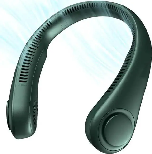 Main image of Gemdeck Portable Neck Fan, 3000 mAh Hands Free Bladeless Fan,Wearable Personal Fan 3 Speeds Green