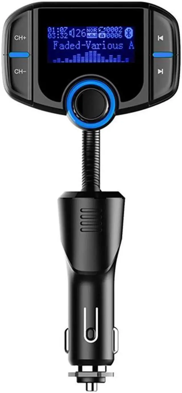 Main image of Bluetooth FM Transmitter Car Radio Audio Adapter MP3 Player Handsfree Car Kit with Dual USB Ports QC3.0/2.4A 1.7inch LED Display Car Voltage Play TF Card/USB Flash Drive