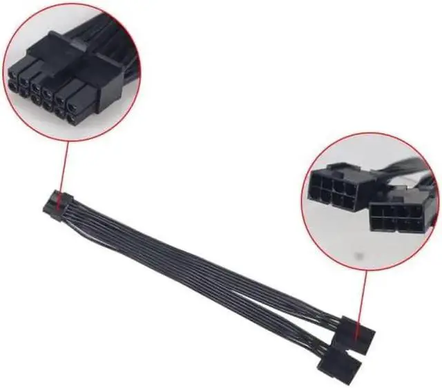 Alt view image 2 of 6 - Dual PCIe 6/8 Pin Female to Mini 12 Pin Male GPU Power Adapter Cable Compatible with NVIDIA GeForce RTX 30 Series RTX 3080 RTX 3090 GPU (8Pin)