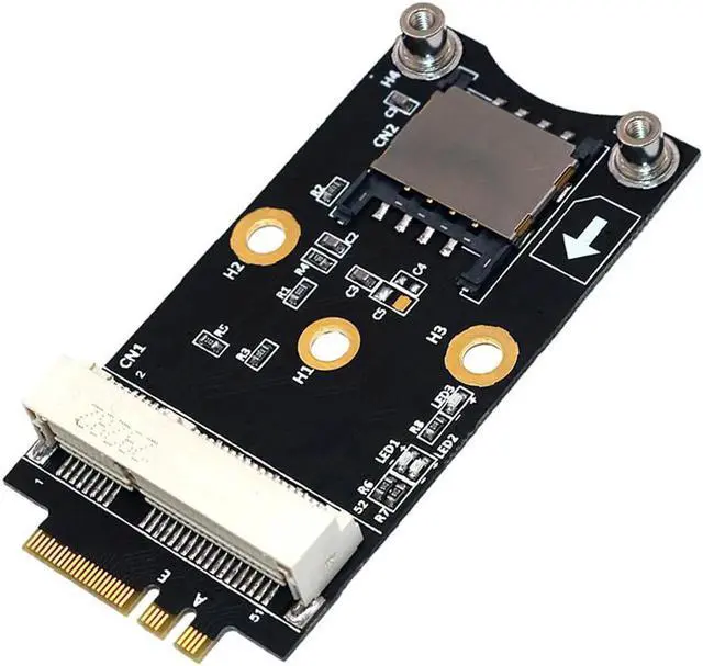 Alt view image 5 of 6 - Mini PCI-E to M.2 Key A/E Adapter Rise Card with SIM Card Slot for WiFi/WWAN/LTE Module Supports Win Linux