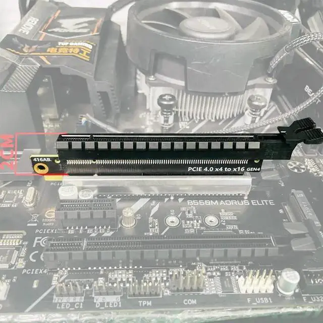 Alt view image 3 of 4 - PCIE 4.0 X4 X8 to X16 Riser Card Converter PCB Adapter GEN4 Board for Graphics Card Network Card Capture Card and Other Standard PCIE Card (X4 to X16)