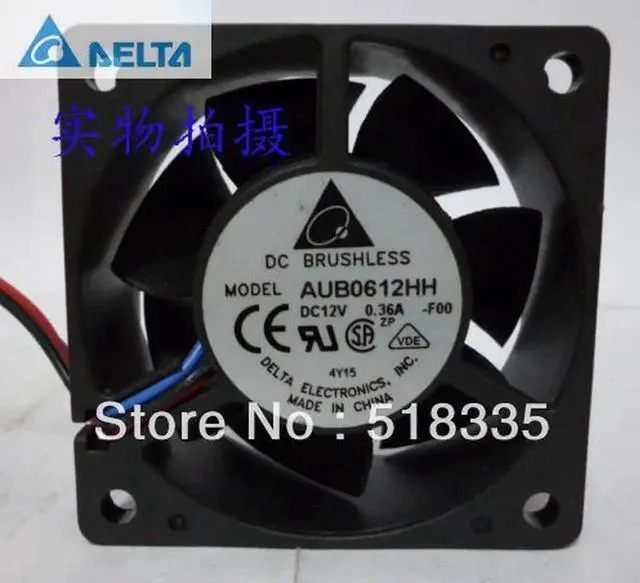Main image of for delta 6025 12V 0.36A 3-wire AUB0612HH Server Inverter Cooling fan