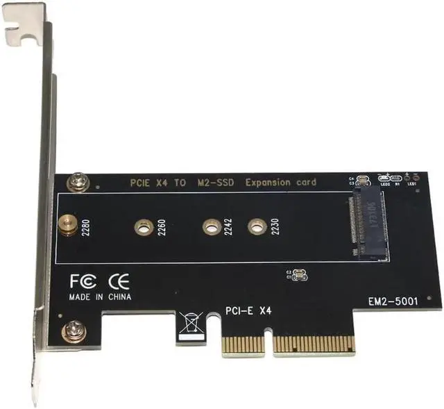 Alt view image 2 of 5 - M key M.2 NVMe SSD to PCIe Adapter Card PCI Express 3.0 x4 2230 2242 2260 2280 Size M.2 SSD Riser Card support PCI-E X4, X8, X16