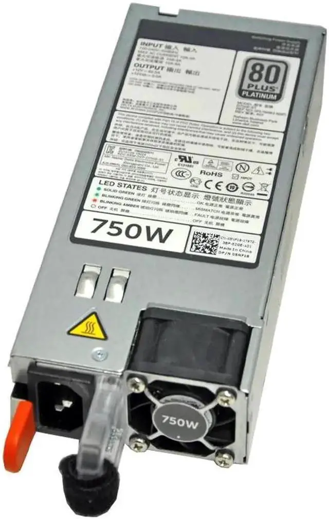 Main image of For R520 R620 R720 R720XD R820 T320 T420 T620 750W Server Power Supply F750E-S0 D750E-S1 D750E-S0