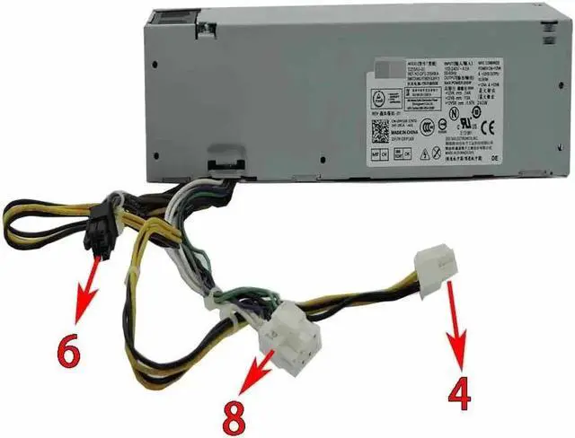 Alt view image 4 of 5 - For 3020 7020 9020 SFF Power Supply 255W L255AS-00 AC255AS-00 AC255ES-00 HU255ES-00 D255AS-00