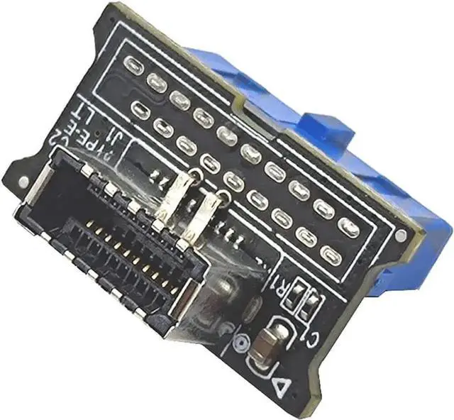 Alt view image 4 of 5 - USB 3.0 Front 19PIN to USB 3.1 Gen 2 Type-C Front Panel Header Type-E 20 to 19 Pin Adapter for Computer Mainboard